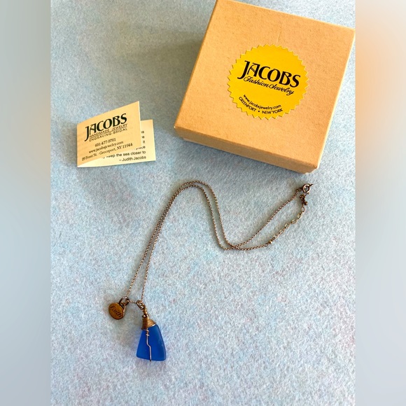 Jacob’s Fashion Jewelry Blue Sea Glass and Sterling Silver Necklace Greenport NY - Picture 16 of 16